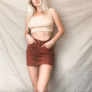 ✨NWT Urban Outfitters BDG Burnt Orange Snakeskin Mini Skirt Women's Size Small